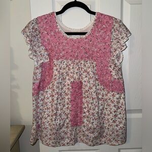 J.Marie Pink Floral Blouse